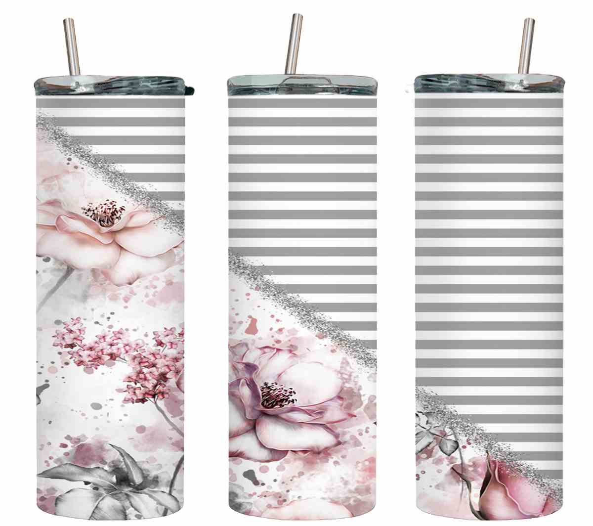 Pink Grey Flower-10595